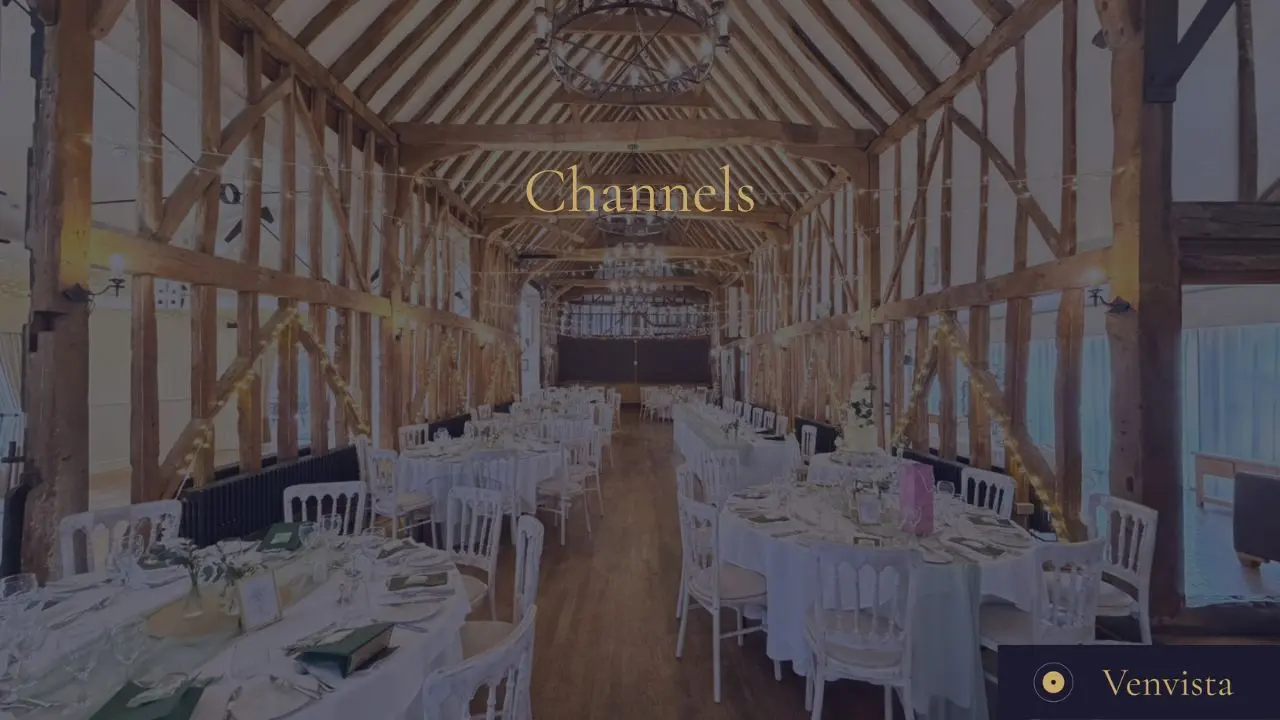 Channels Wedding and Events — haz clic para explorar el tour virtual 360°